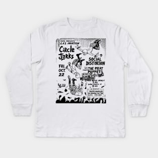 Circle Jerks / Social Distortion / The Meat Puppets Punk Flyer Kids Long Sleeve T-Shirt